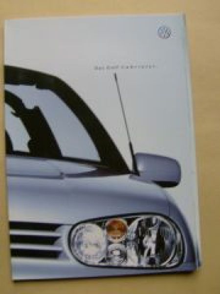 VW Golf3 Cabriolet Prospekt Facelift April 2000 NEU