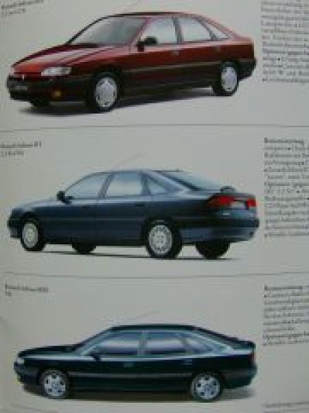 Renault Safrane RN RT RXE Oktober 1992 Großformat