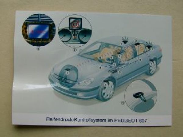 Peugeot Pressefoto 607 Reifendruck-Kontrollsystem