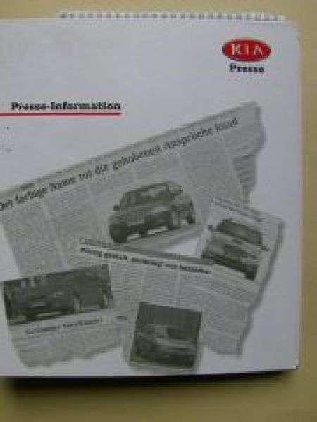 Kia Roadshow Pressemappe März 2003 Rio,Shuma II, Magentis