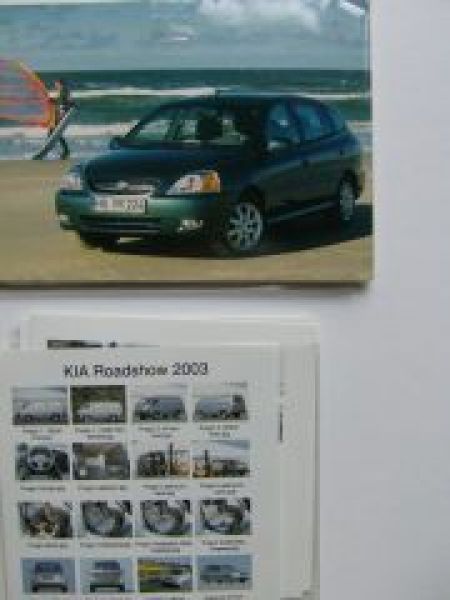 Kia Roadshow Pressemappe März 2003 Rio,Shuma II, Magentis
