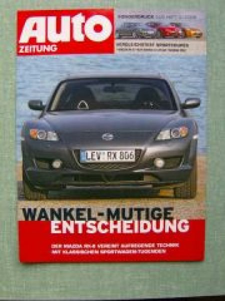 Auto Zeitung 4/2006 Mazda RX-8 gen Brera 3.2JTS Q4 Nissan 350Z