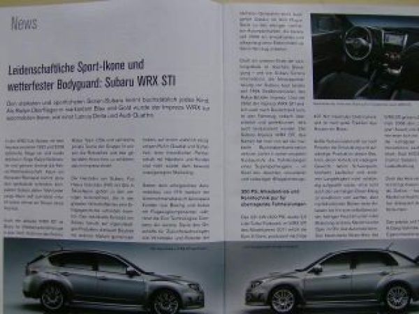 drive Subaru Magazin Oktober 2010 Impreza XV, WRX STI