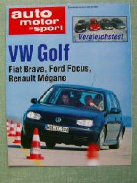 AMS 8/1999 VW Golf4 vs. Fiat Brava vs. Ford Focus vs. Renault Me