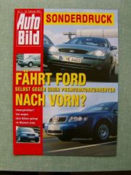 Auto Bild 7/2001 Ford Mondeo Trend 2.0 Audi A4 2.0