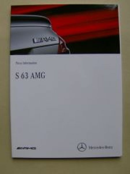 Mercedes Benz S63 AMG BR221 Pressemappe Juli 2010