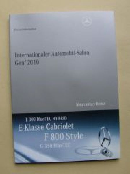 Mercedes Benz Genf 2010 E300 BlueTEC Hybrid,BR212 F800 Style