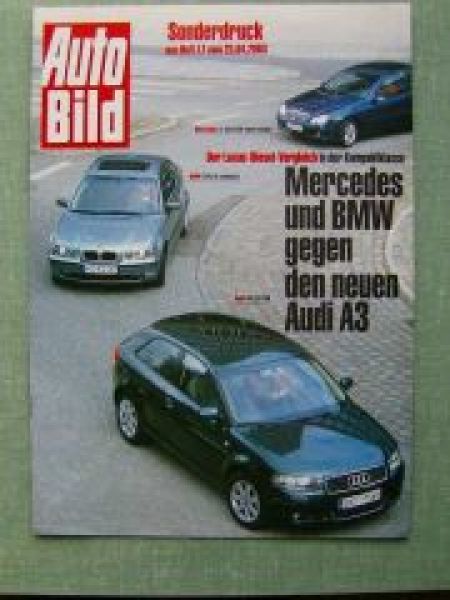 Auto Bild 17/2003 Audi A3 20tdi gegen 320td compact E46 C220 CDi