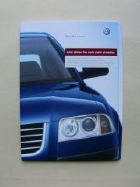 VW Passat +Highline Oktober 2002 Prospekt