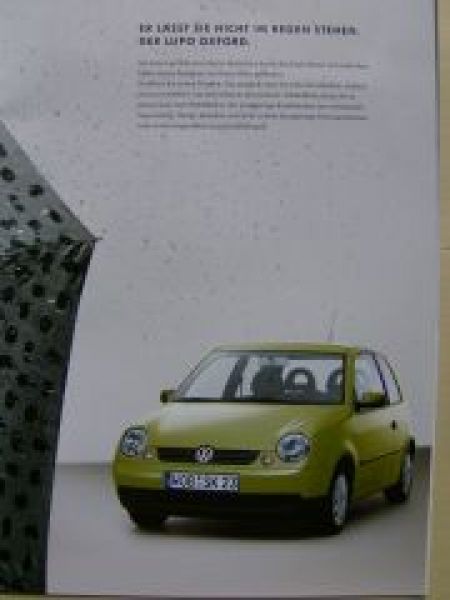 VW Lupo Oxford Prospekt Januar 2002 +Preisliste Rarität