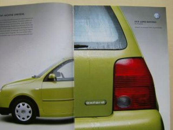 VW Lupo Oxford Prospekt Januar 2002 +Preisliste Rarität
