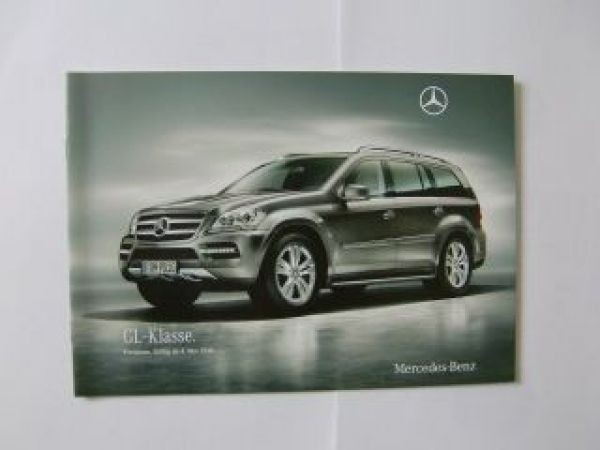 Mercedes Benz Preisliste GL-Klasse Mai 2010 NEU