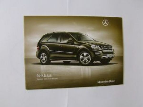 Mercedes Benz Preisliste M-Klasse 4.Mai 2010 NEU  BR164