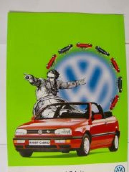 VW Golf3 Cabriolet Snowboard-Cabrio Österreich Prospekt