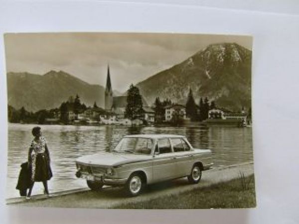 Original BMW 1500 Neue Klasse am Tegernsee Postkarte