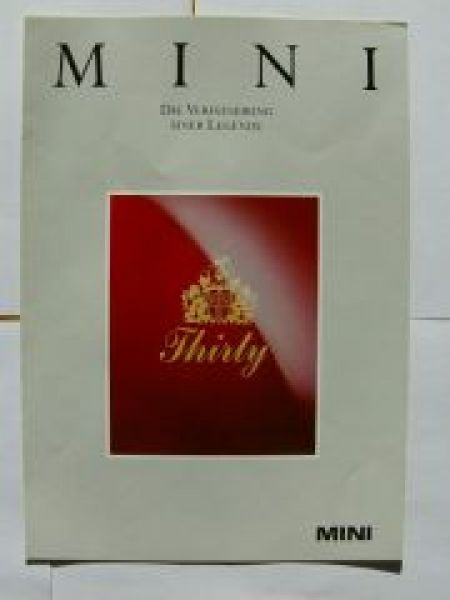 Rover Mini Thirty Sonderprospekt 1989 Rarität