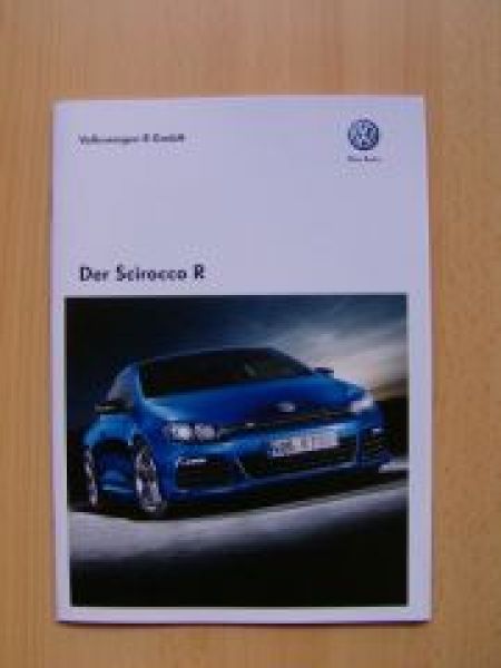 VW Scirocco R Prospekt Oktober 2010 +Preisliste NEU