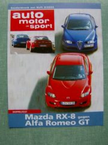 AMS 9/2004 Mazda RX-8 gegen Alfa Romeo GT