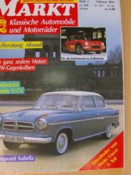 Markt 2/1991 Borgward Isabella, Citroen 11CV, Alfasud, TVR