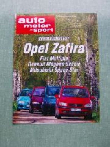 AMS 9/1999 Vergleichstest Opel Zafira Fiat Multipla Renault Mega