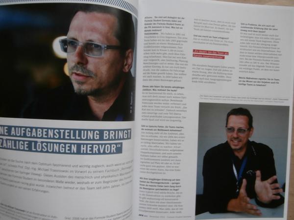 ATZ exra 11/2013 Formula Student Germany,Interview Michael Trzesniowski