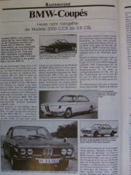 Markt 3/1989 Opel Rekord A, Austin-Healey,BMW E9, 2000C CS