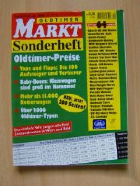 Markt Sonderheft Nr.24 2000 Oldtimer Preise Abarth AC Audi BMW