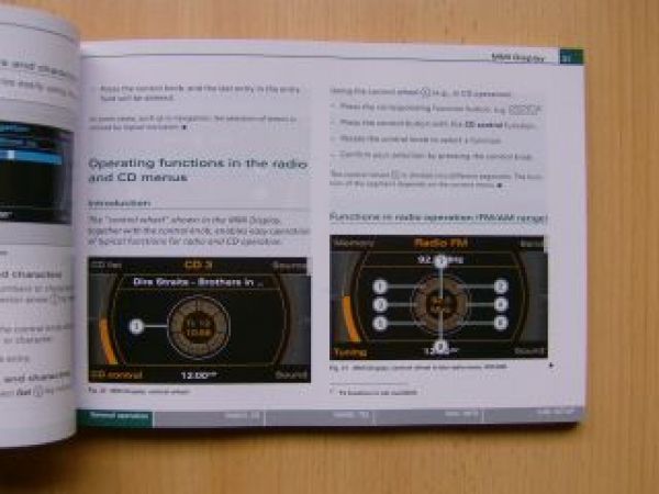 Audi A6 Infotainment/MMI Operating Instructions Juni 2004 USA