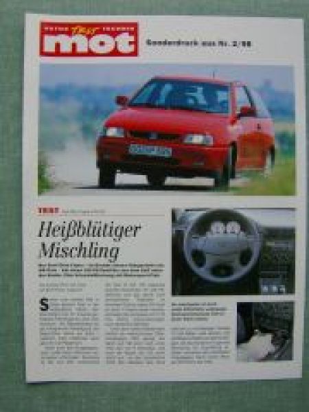 mot 2/1998 Seat Ibiza Cupra 2.0i 16v Sonderdruck