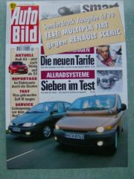 Auto Bild 4/1999 Multipla Fiat gegen Renault Scenic