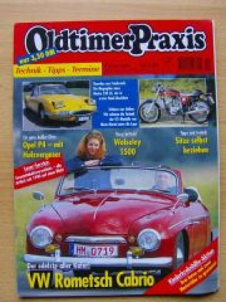 Oldtimer Praxis 1/2001 VW Rometsch Cabrio,Opel P4, Matra 530 LX