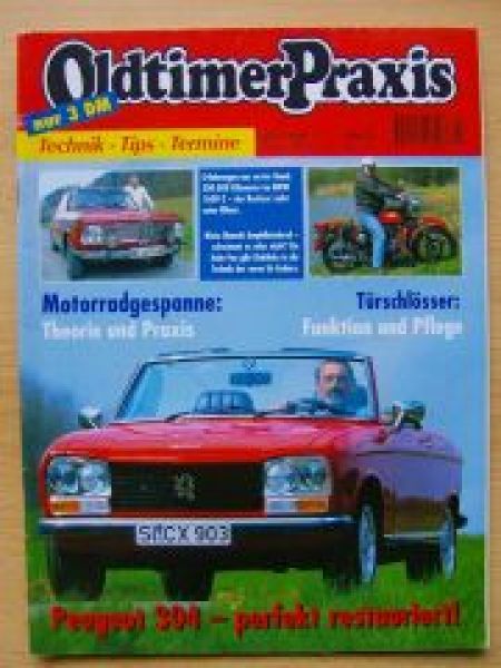 Oldtimer Praxis 7/1996 Peugeot 304, BMW 1600-2,Fiat 850 Berlina