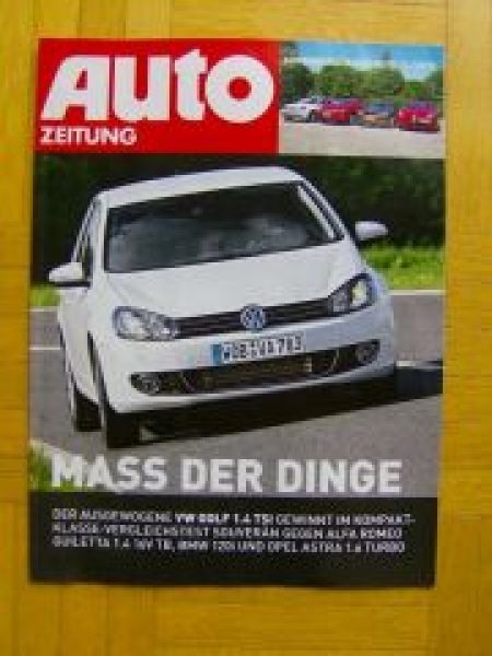 Auto Zeitung 14/2010 VW Golf6 14TSI vs. Guiletta 1.416VTB,120i A