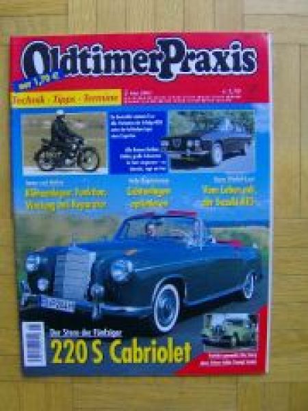 Oldtimer Praxis 5/2003 Mercedes 220 S Cabriolet, Adler Trumpf Ju