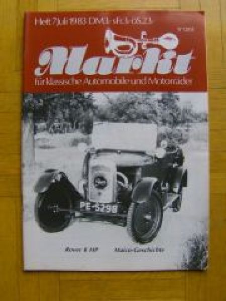 Markt 7/1983 Rover 8HP, Maico,DKW 3=6, Magnetzündung