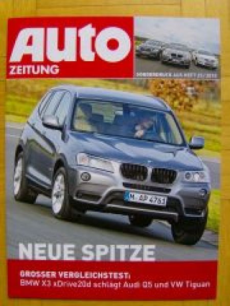 Auto Zeitung 25/2010 X3 xDrive 20d vs. Audi Q5 vs.VW Tiguan