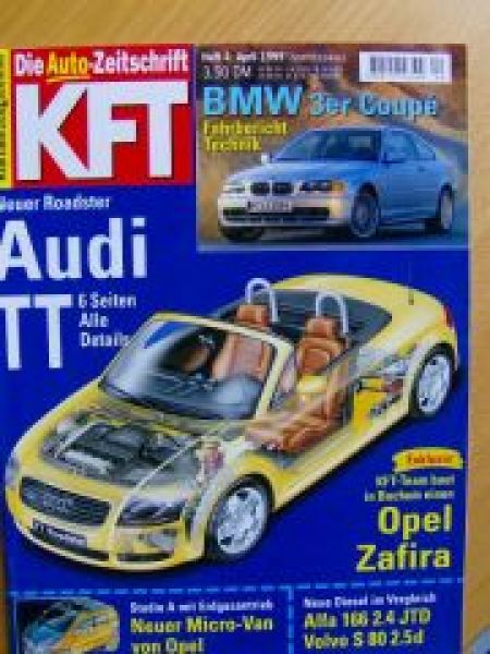 KFT 4/1999 Audi TT, BMW 3er Coupè E46, Alfa 166 2.4JTD,S80 2.5d