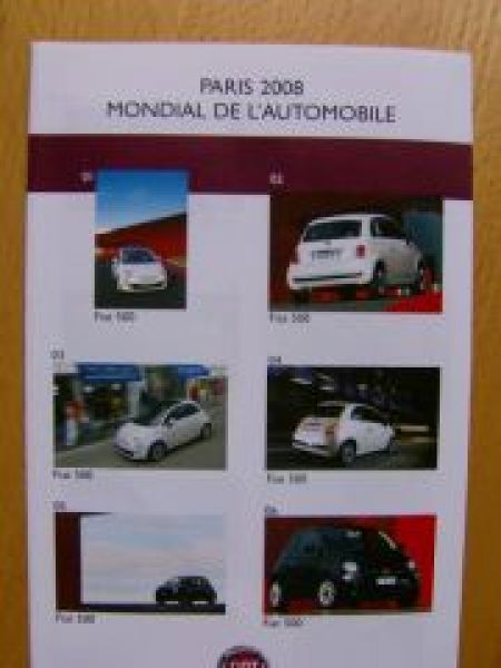 Fiat 500 Paris 2008 Pressemappe +CD