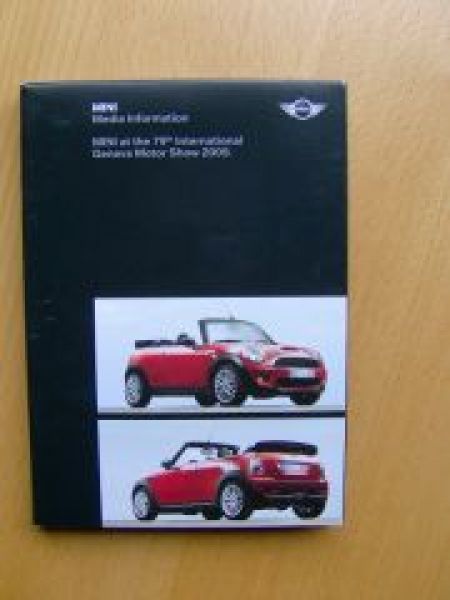 BMW Mini Cabriolet +JCW Genf 2009 Pressemappe +DVD Englisch