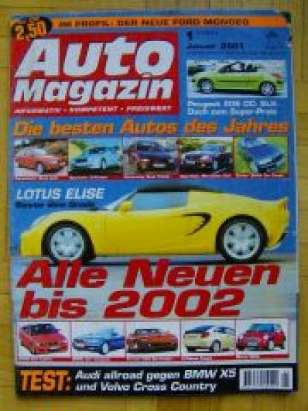 Auto Magazin 1/2001 Audi allroad vs. X5 E53 vs. Volvo Cross Coun