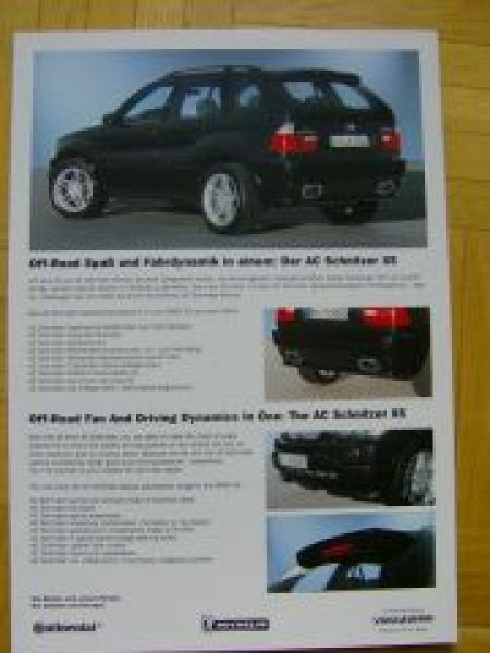 AC Schnitzer X5 E53 Prospektblatt NEU