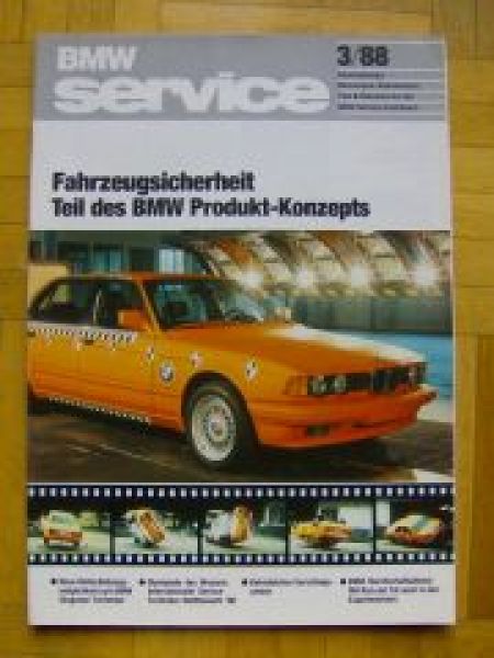 BMW Service 3/1988 Crashtest E34 E32, Z1, K1, E34 Servicemobil