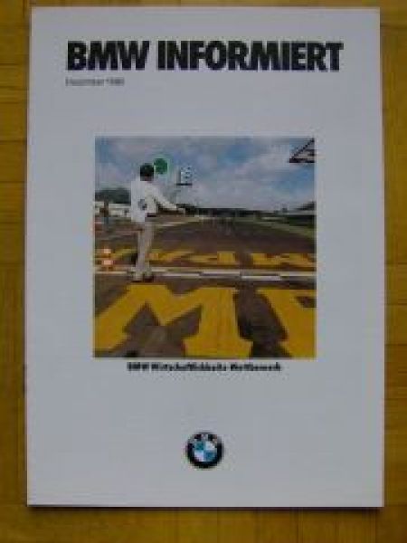 BMW Informiert Dezember 1980 Wirtschaftlichkeits-Wettbewerb