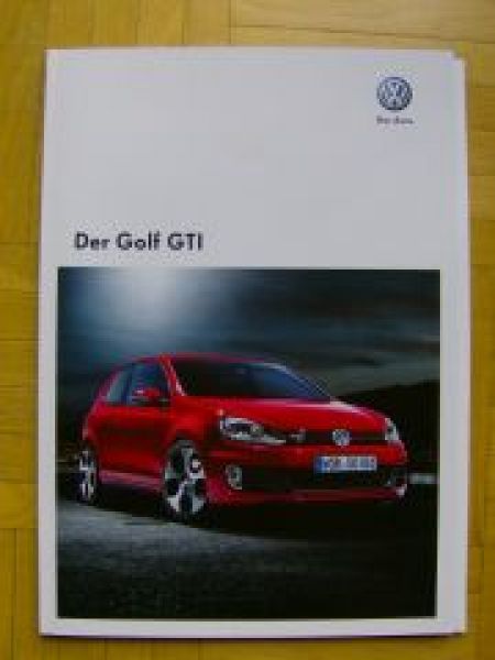 VW Golf6 GTI Prospekt Oktober 2010 NEU +Preisliste