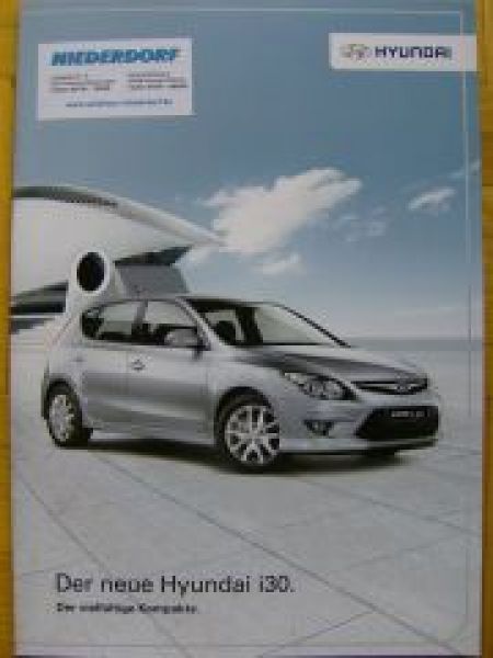 Hyundai i30 Prospekt Januar 2011 NEU +Preisliste
