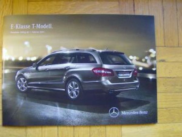Mercedes Benz Preisliste E-Klasse T-Modell 1.Februar 2011 NEU