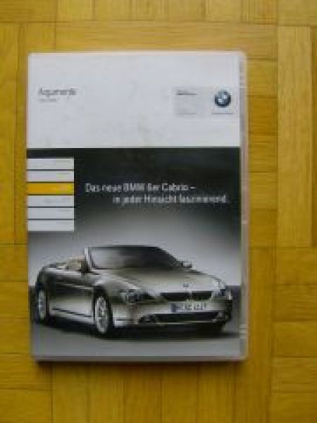 BMW Argumente 6er Cabrio E64 März 2004 CD intern!