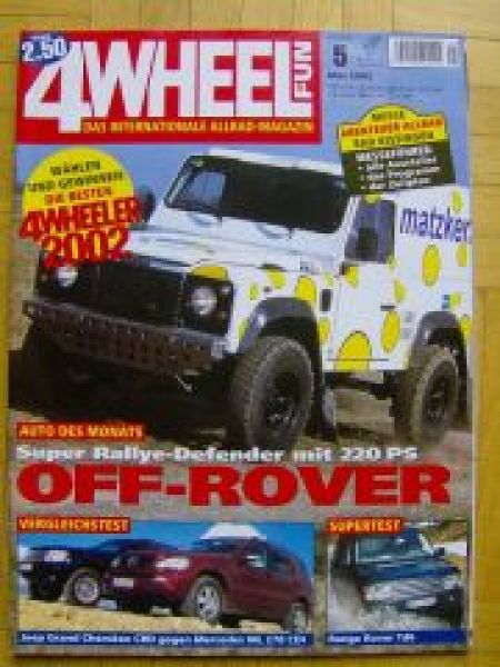 4 Wheel Fun 5/2002 Range Rover Td6,Grand Cherokee CRD vs.ML270CD