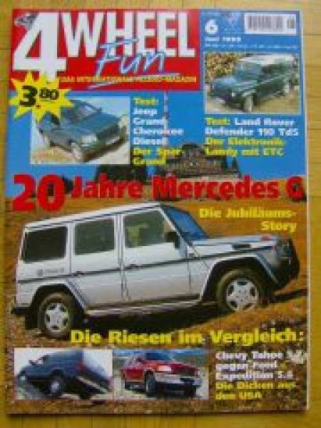 4 Wheel Fun 6/1999 20 Jahre Mercedes G, Defender 110 Td5