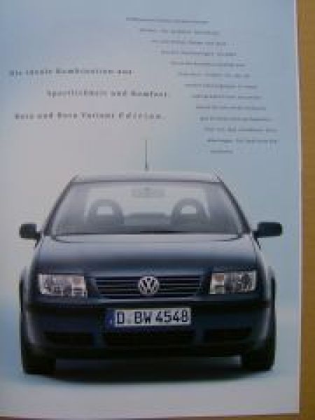 VW Bora & Variant Edition März 2001 +Preisliste NEU